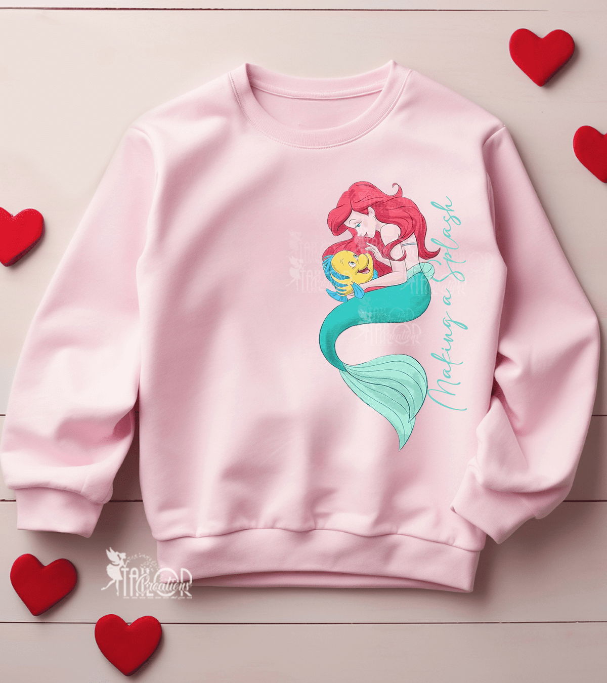Disney Little Mermaid Ariel Crew neck Sweatshirt - Disney Princess Custom Sweatshirt Gift