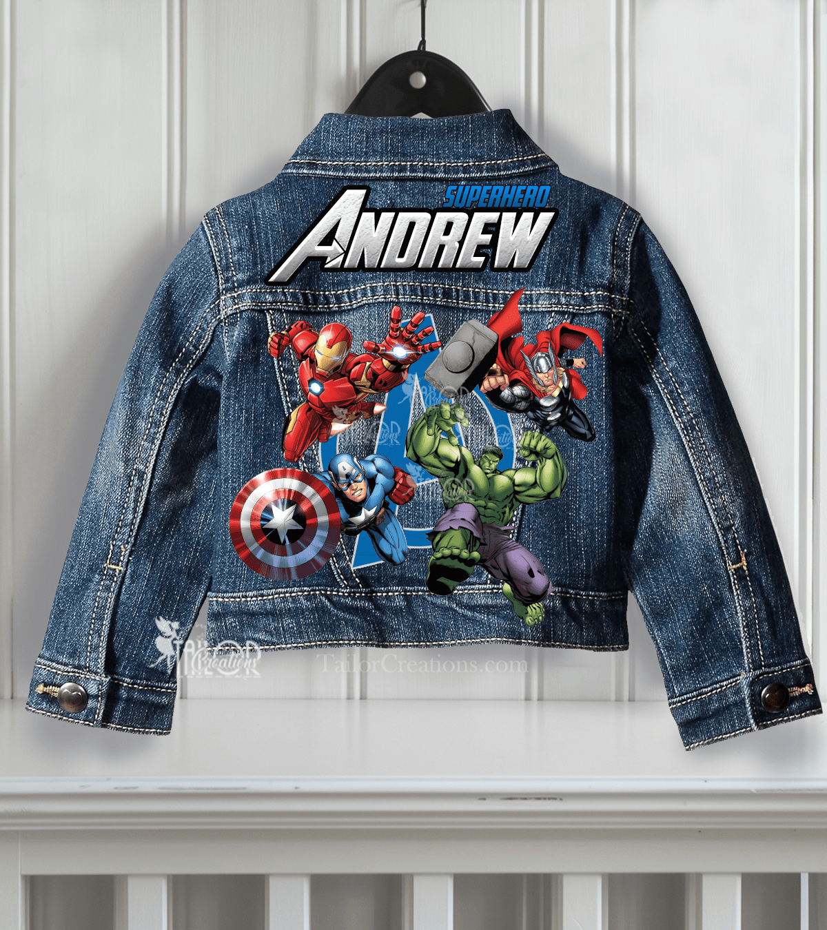 Disney Marvel Avengers Jean Jacket, - Superhero Custom Denim Jacket  Boys