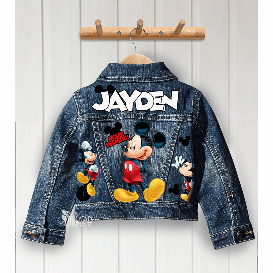 Disney Mickey Mouse Denim Jacket Baby Toddler Boys - Disneyland Magical Jacket Gift
