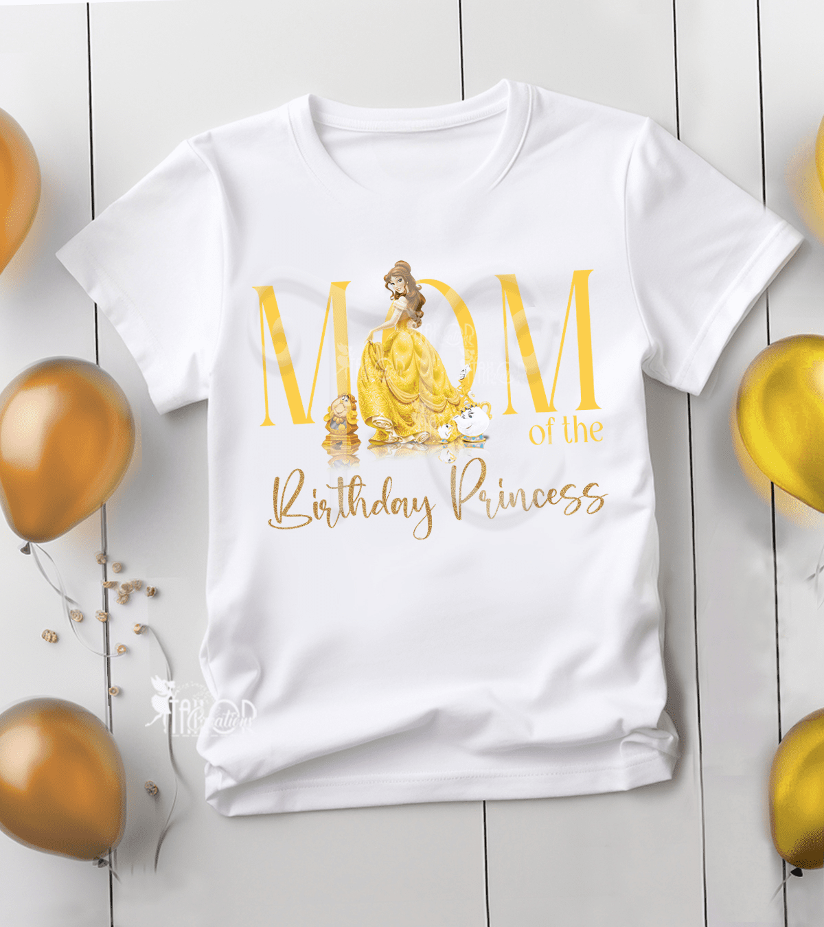 Disney Princess Belle Birthday Squad Party Adult Tee Shirt - Disney Matching Family Tees