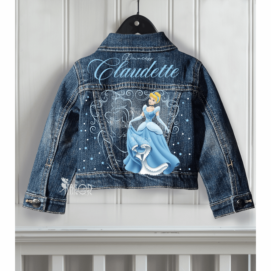 Disney Princess Cinderella Denim Jacket - Cinderella Denim Jacket for Kids Adults
