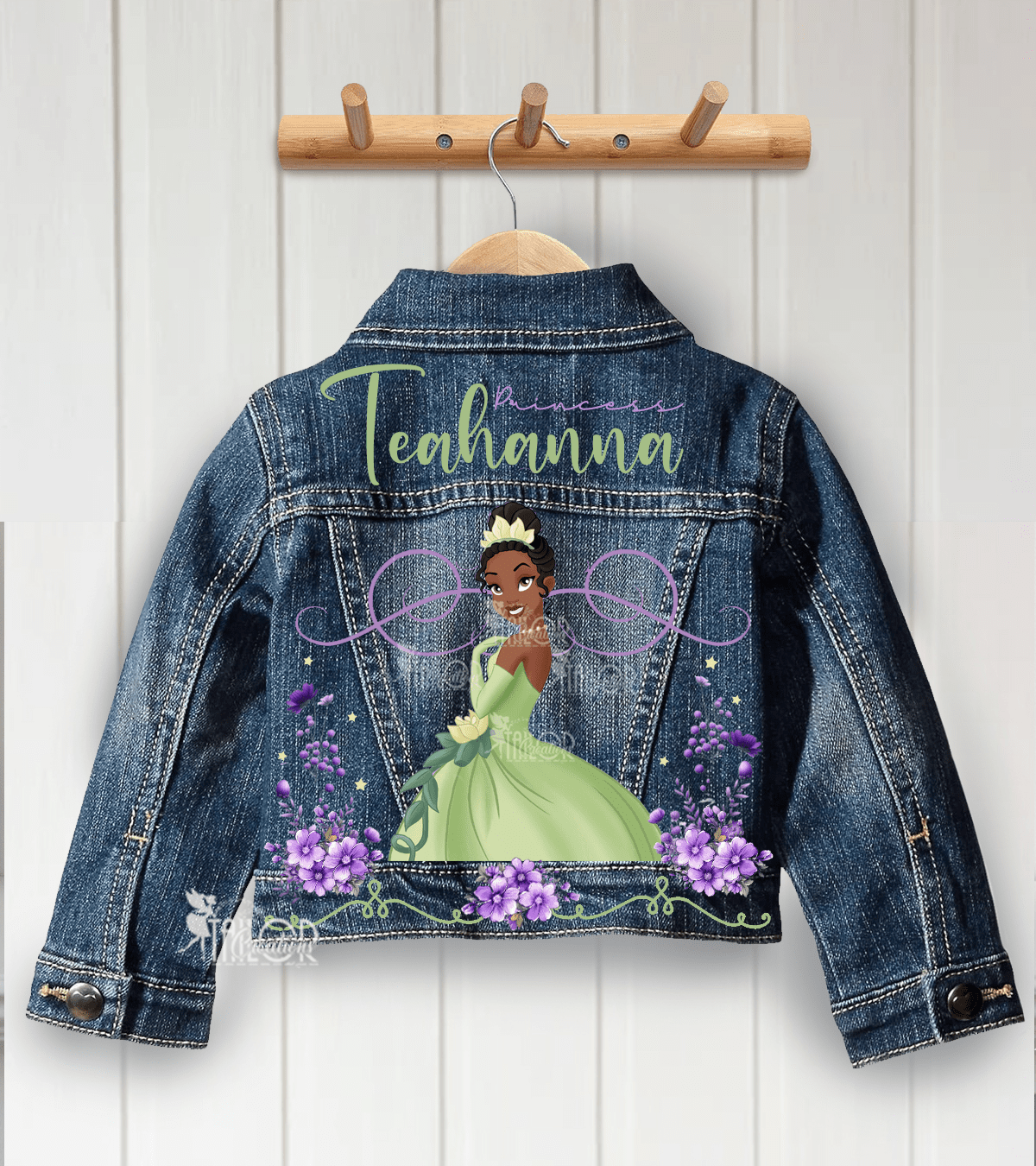 Disney Princess Tiana Denim Jacket Gift - Disney Custom Denim Jacket for Toddler Kids