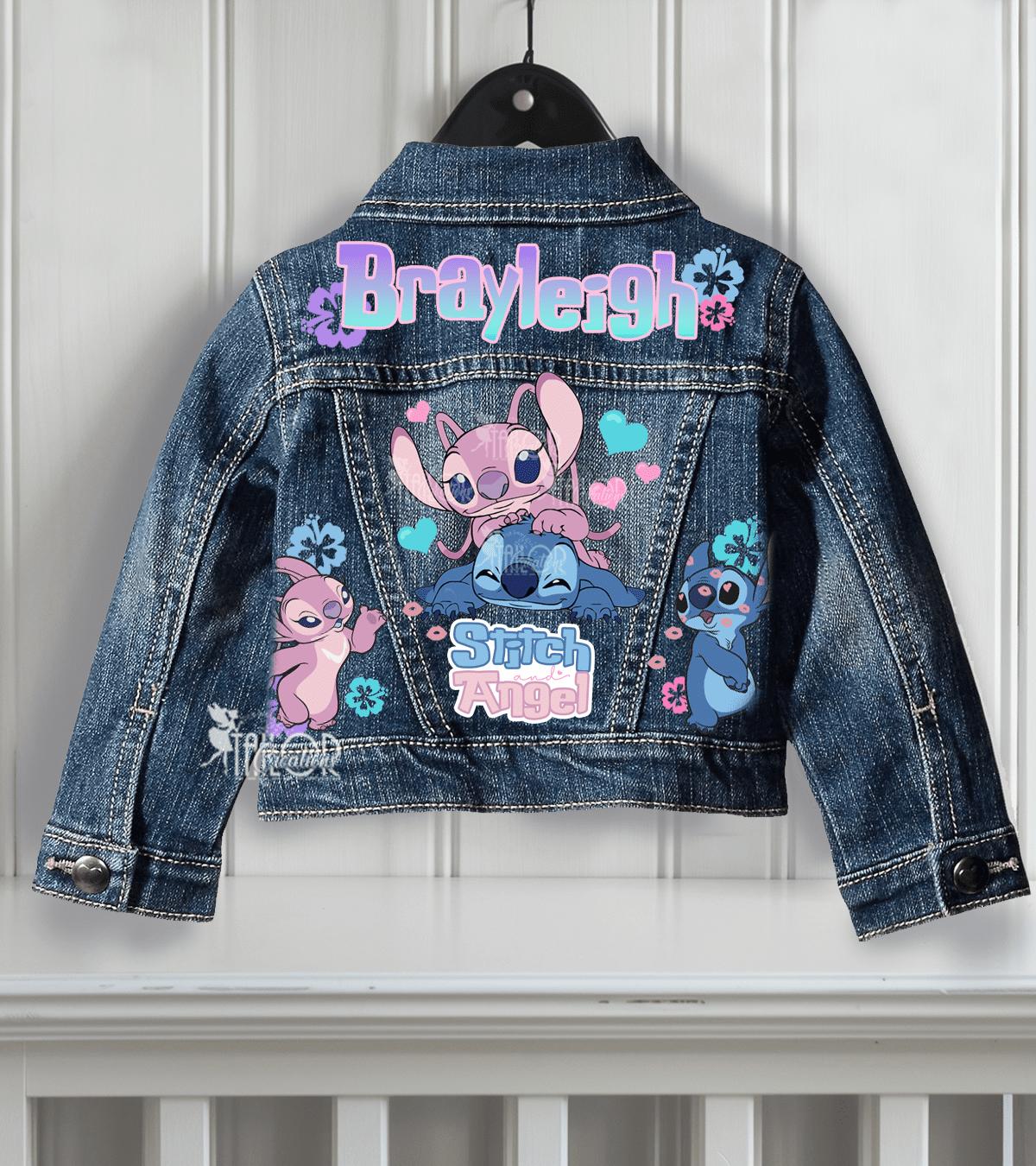 Disney Stitch & Angel Denim Jacket Outfit Set - Lilo & Stitch Jean Jacket Kids