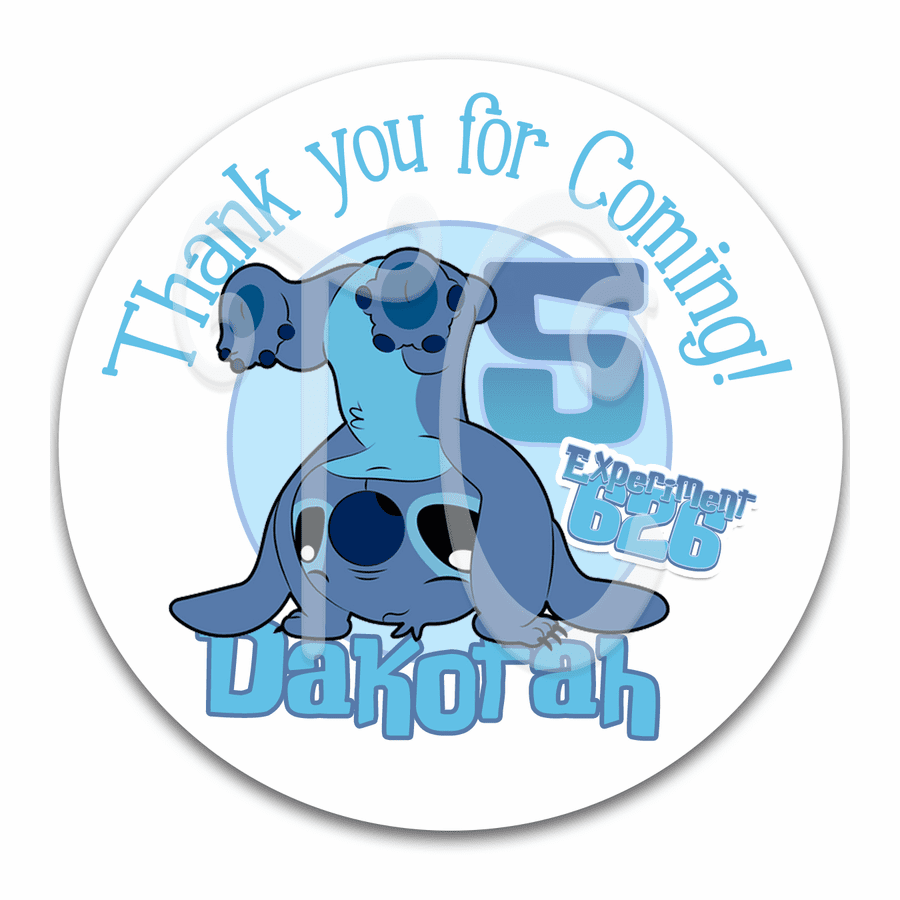 Disney Stitch Birthday Gift Favor Label Stickers - Disney Lilo & Sticker Birthday Stickers