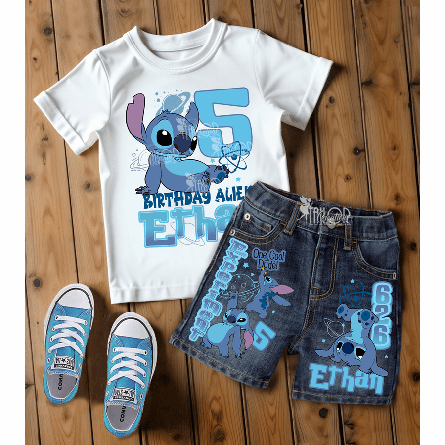 Disney Stitch Birthday Party Outfit for Boys Kids - Disney Stitch Disneybound Outfit