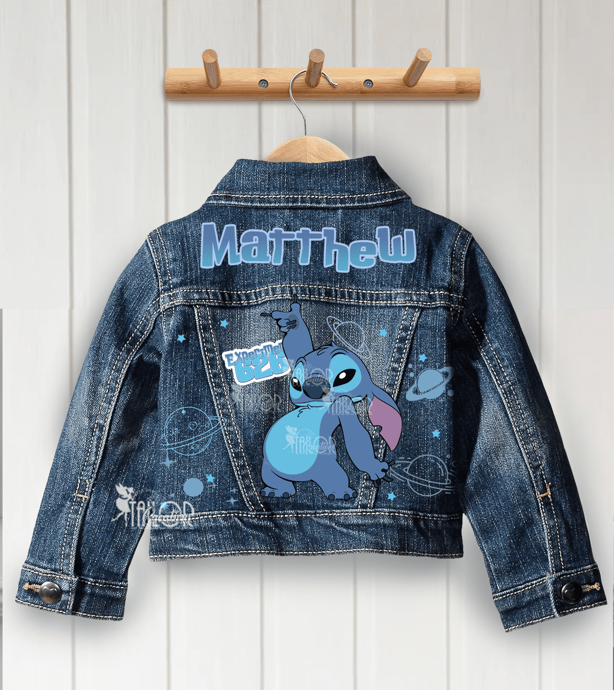 Disney Stitch Denim Jacket for Kids - Disneyland Custom Denim Jean Jacket Gift