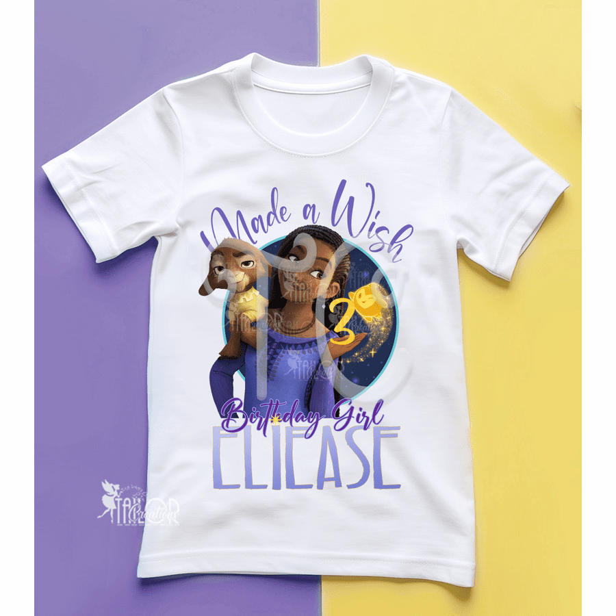 Disney Wish Asha Custom Family Birthday Tee Shirt - Disney Matching Family Tees Outfit