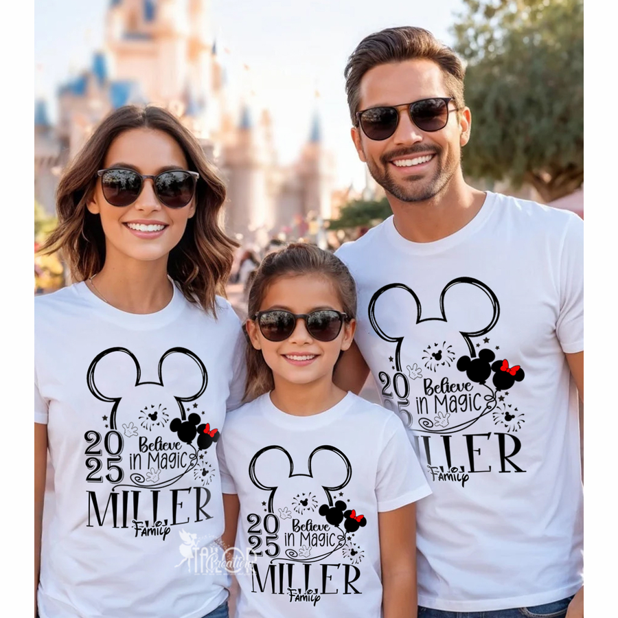 Disneyland 2026 Custom Matching Family Tee Shirt - Disney Family Vacation Tee Shirt