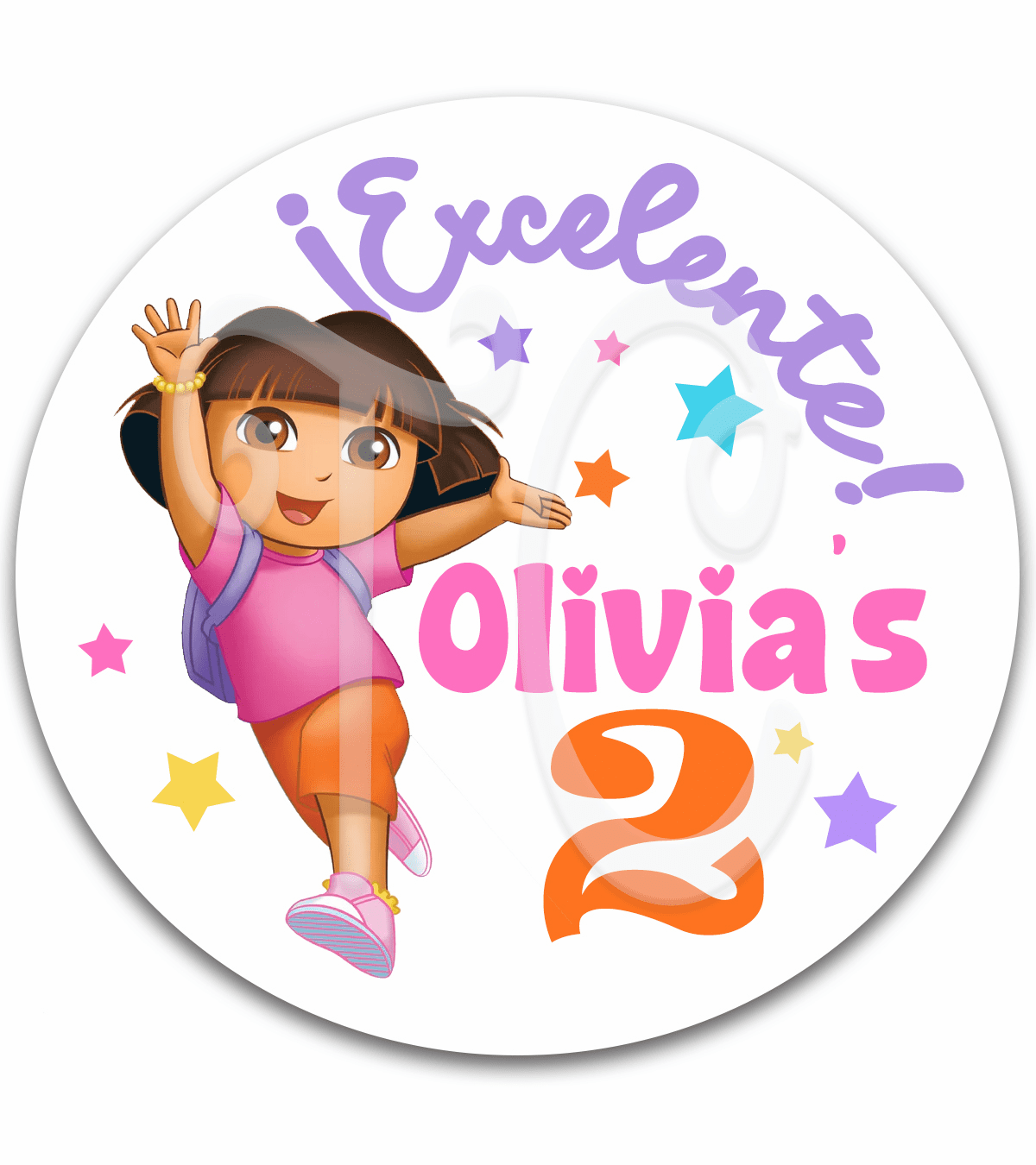Dora the Explorer Birthday Gift Favor Label Stickers  Dora Party Favor Sticker Labels