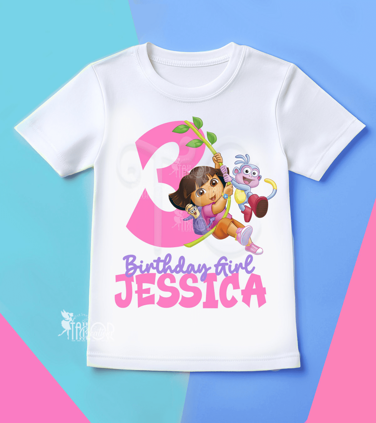 Dora the Explorer Birthday Tee Shirt - Dora the Explorer Matching Family Birthday Tees