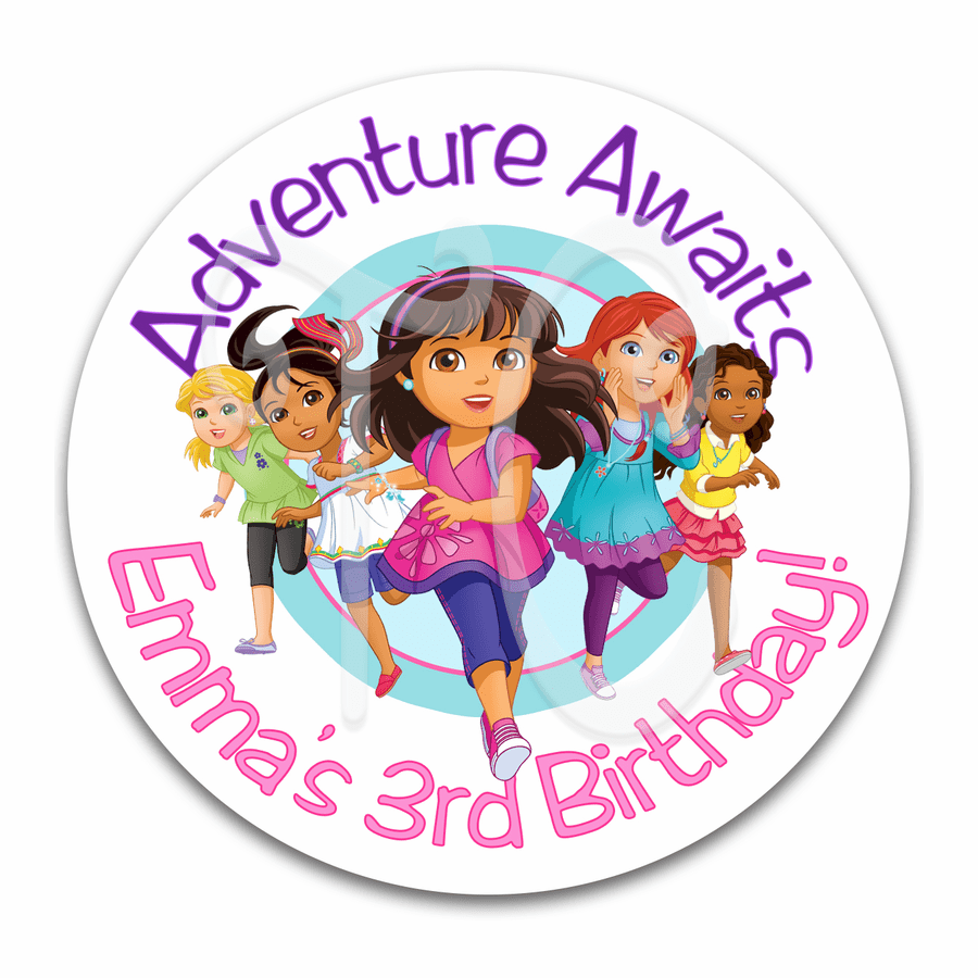 Dora the Explorer Birthday Gift Favor Label Stickers Dora Party Favor Sticker Labels
