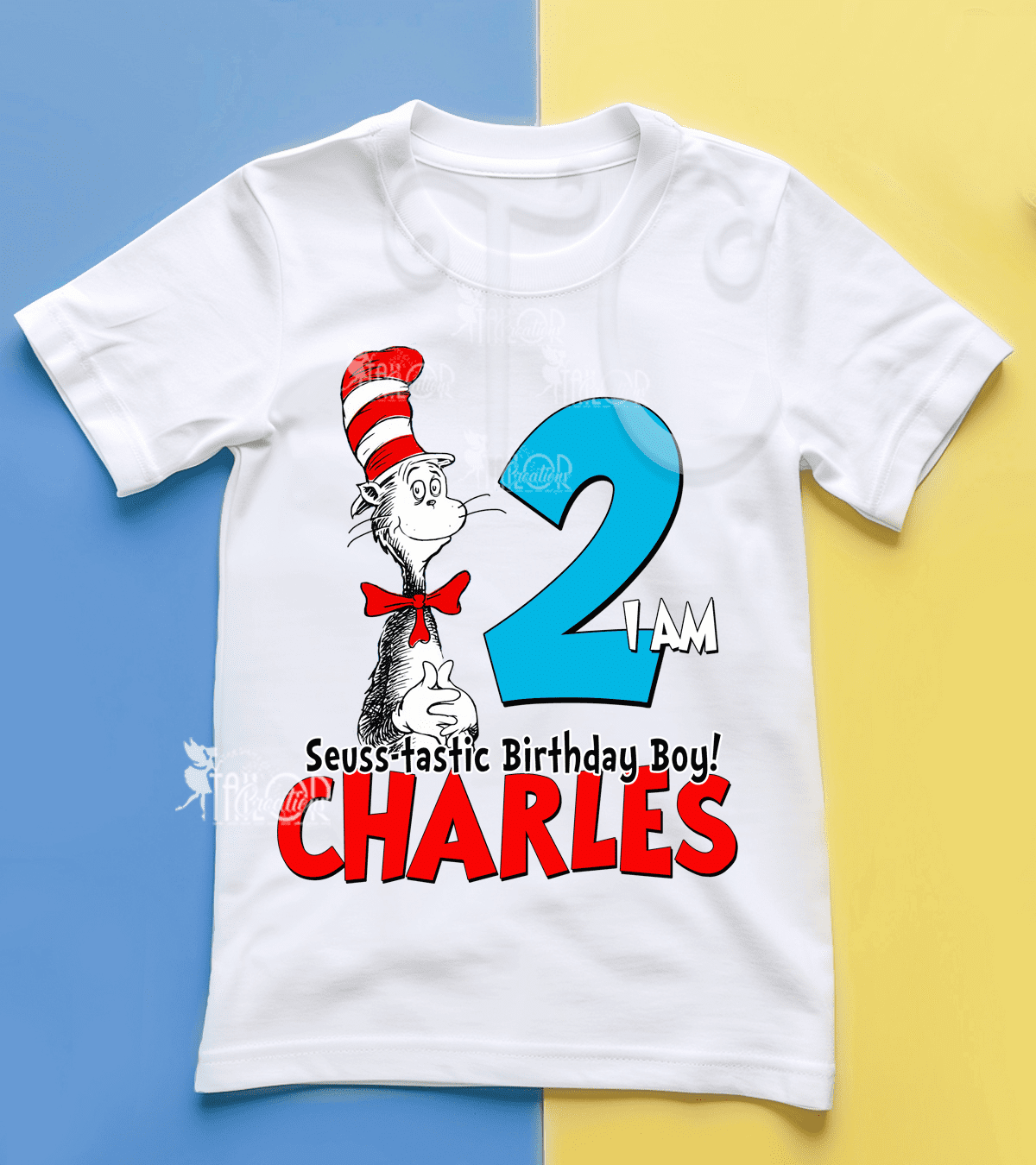 Dr Seuss Cat in the Hat Birthday Party Shirt - Dr Seuss Birthday Party Outfit