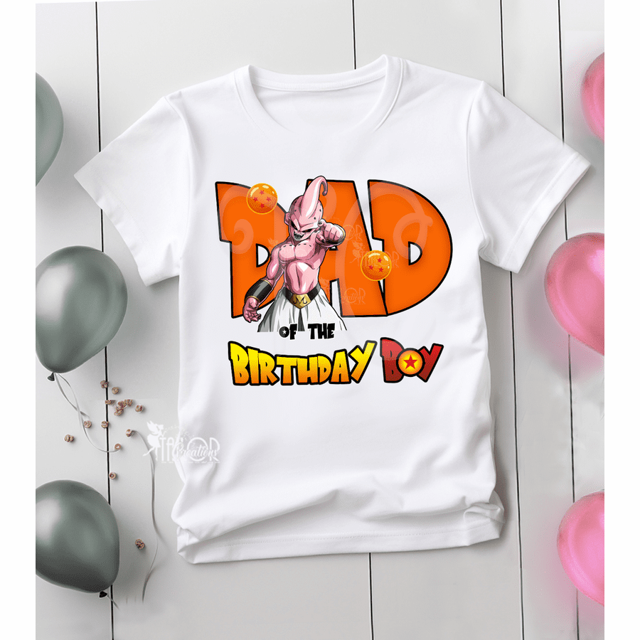 Dragon Ball Kid Buu Matching Family Birthday Tee Shirts - Anime Birthday Ideas - Kidd Buu Birthday Party Shirts