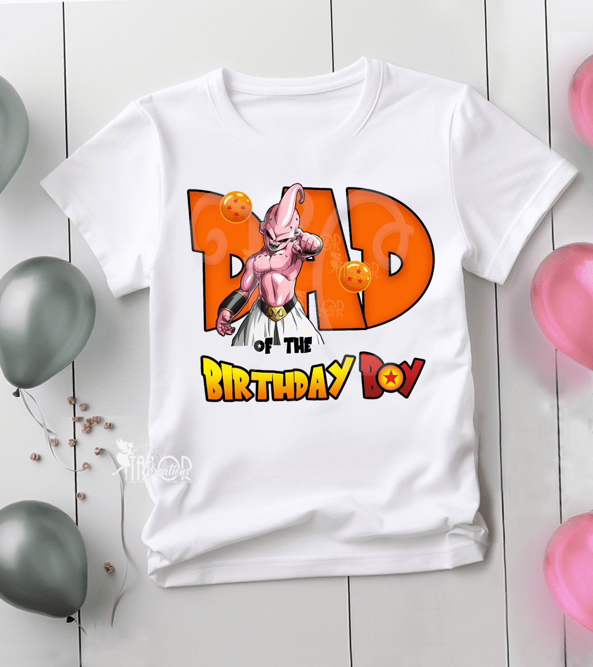 Dragon Ball Kid Buu Matching Family Birthday Tee Shirts - Anime Birthday Ideas - Kidd Buu Birthday Party Shirts
