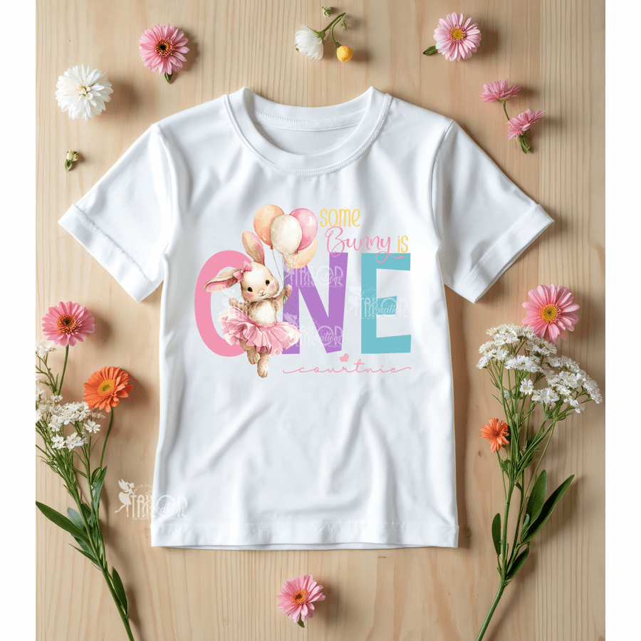 Easter Some Bunny Pastel Birthday Party Tee Shirt - Watercolor Easter Birthday Tee Shirt