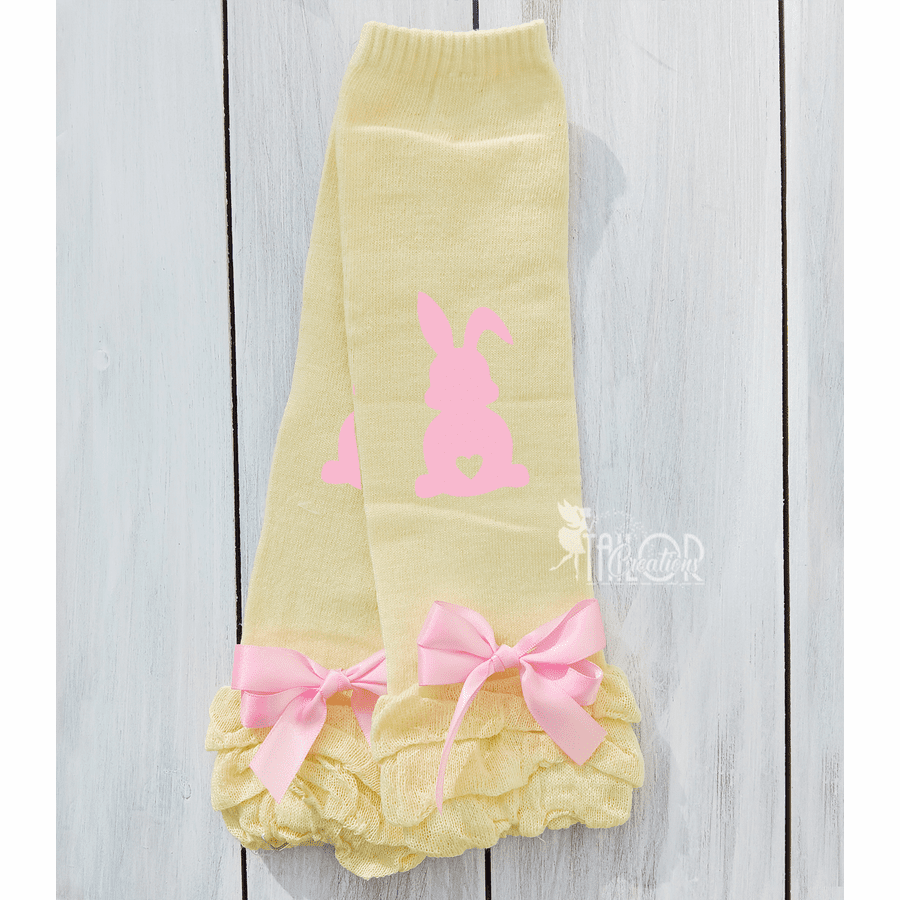 Easter Yellow Ruffle Leg Warmers