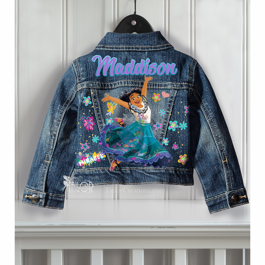 Encanto Mirabel Custom Denim Jacket - Disney Magical Denim Name Jacket Gift