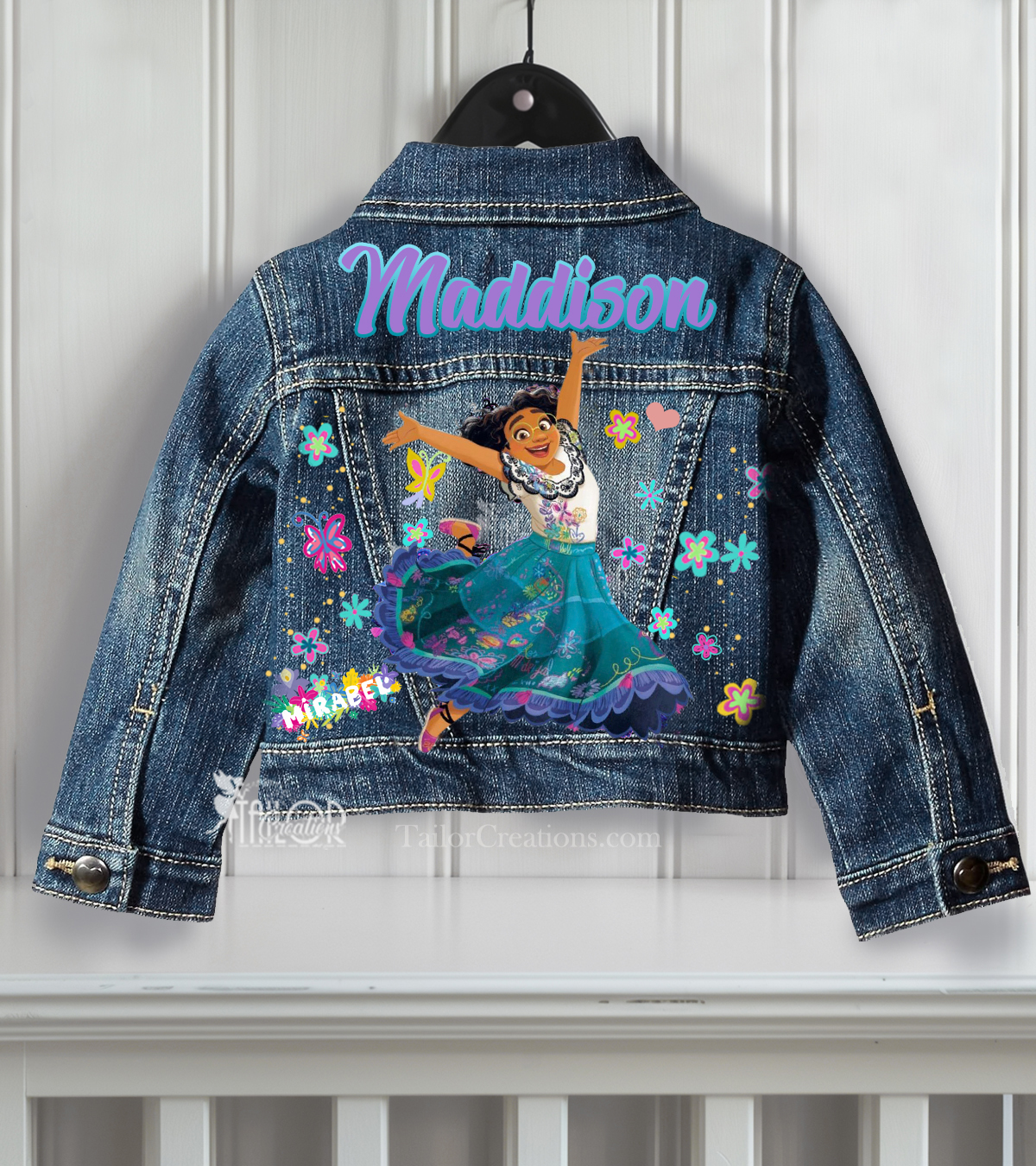 Encanto Mirabel Custom Denim Jacket - Disney Magical Denim Name Jacket Gift