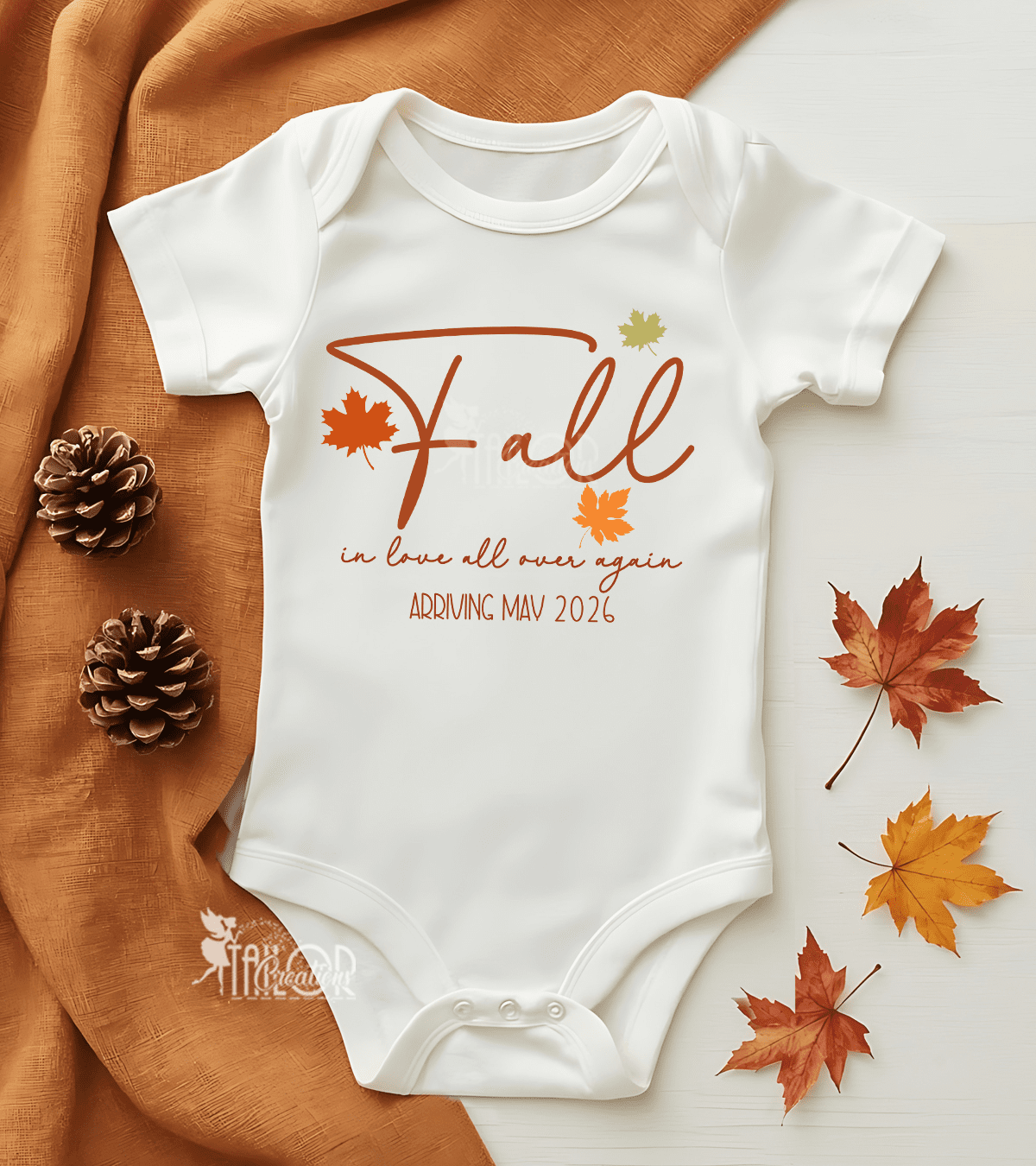 Fall Baby Pregnancy Announcement Bodysuit Gift Box - Fall Baby Shower Outift
