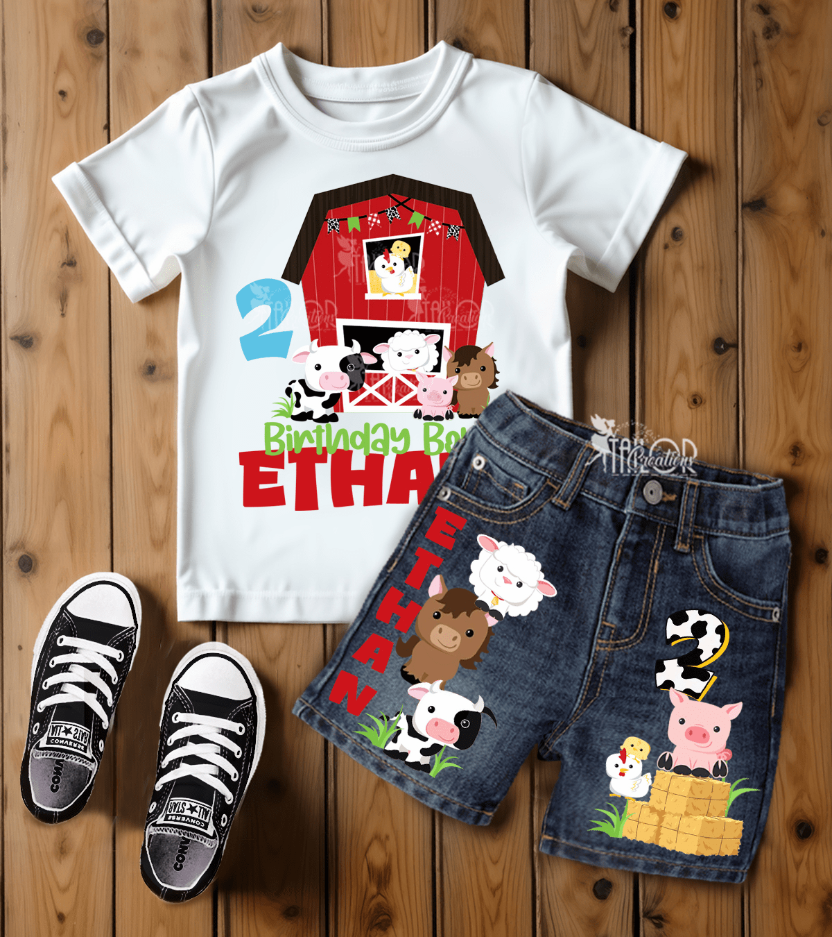 Farm Animals Banyard Birthday Outfit Boys - Farm Theme Birthday Outfit for Boys