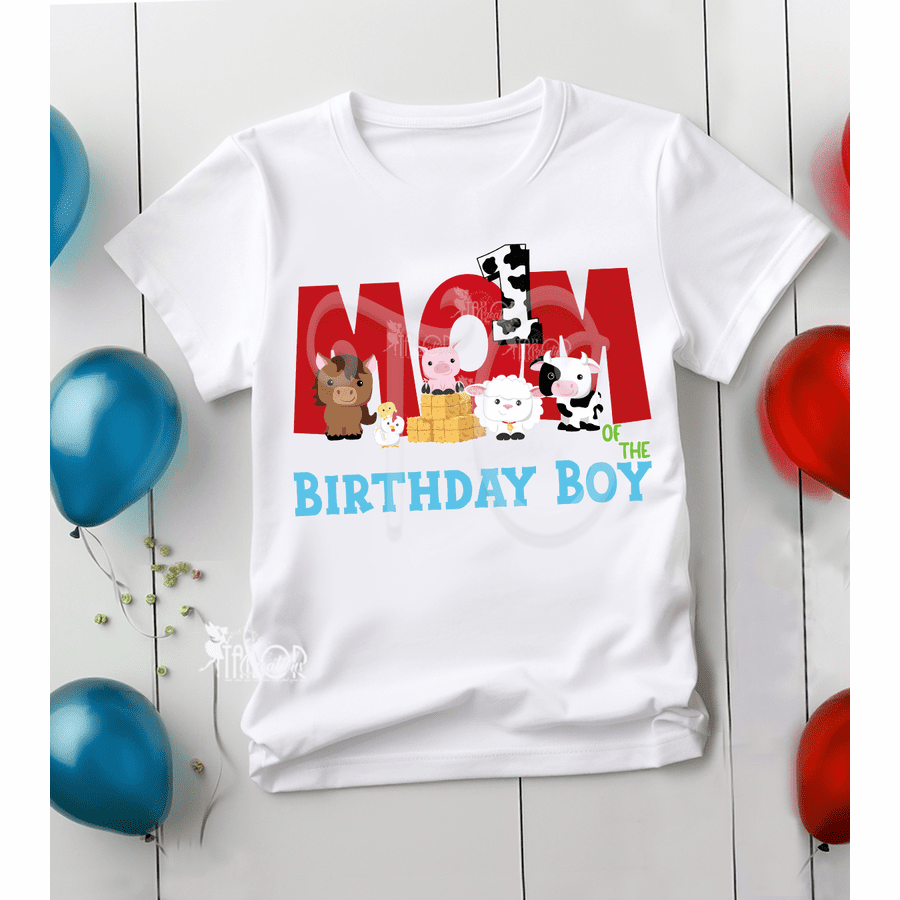 Farm Animals Matching Family Birthday Tees - Barnyard Birthday Family Outfit