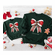 Festive Santa Inspired Coquette Bow Matching Mommy and Me Outfit - Coquette Bow Custom Christmas Sweatshirt