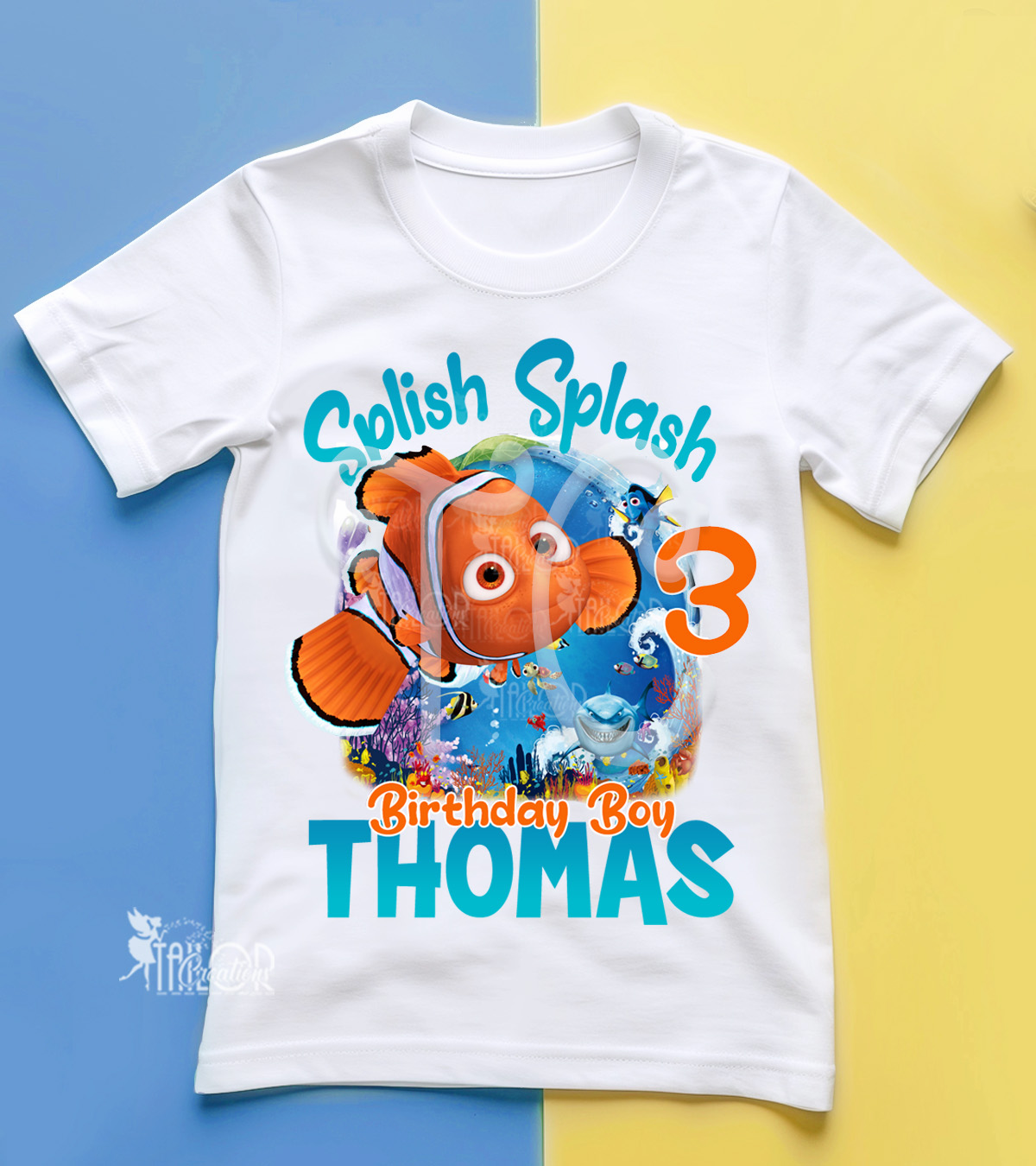 Finding Nemo Custom Birthday Party Tee Shirt - Finding Nemo Birthday Party Outfit Ideas