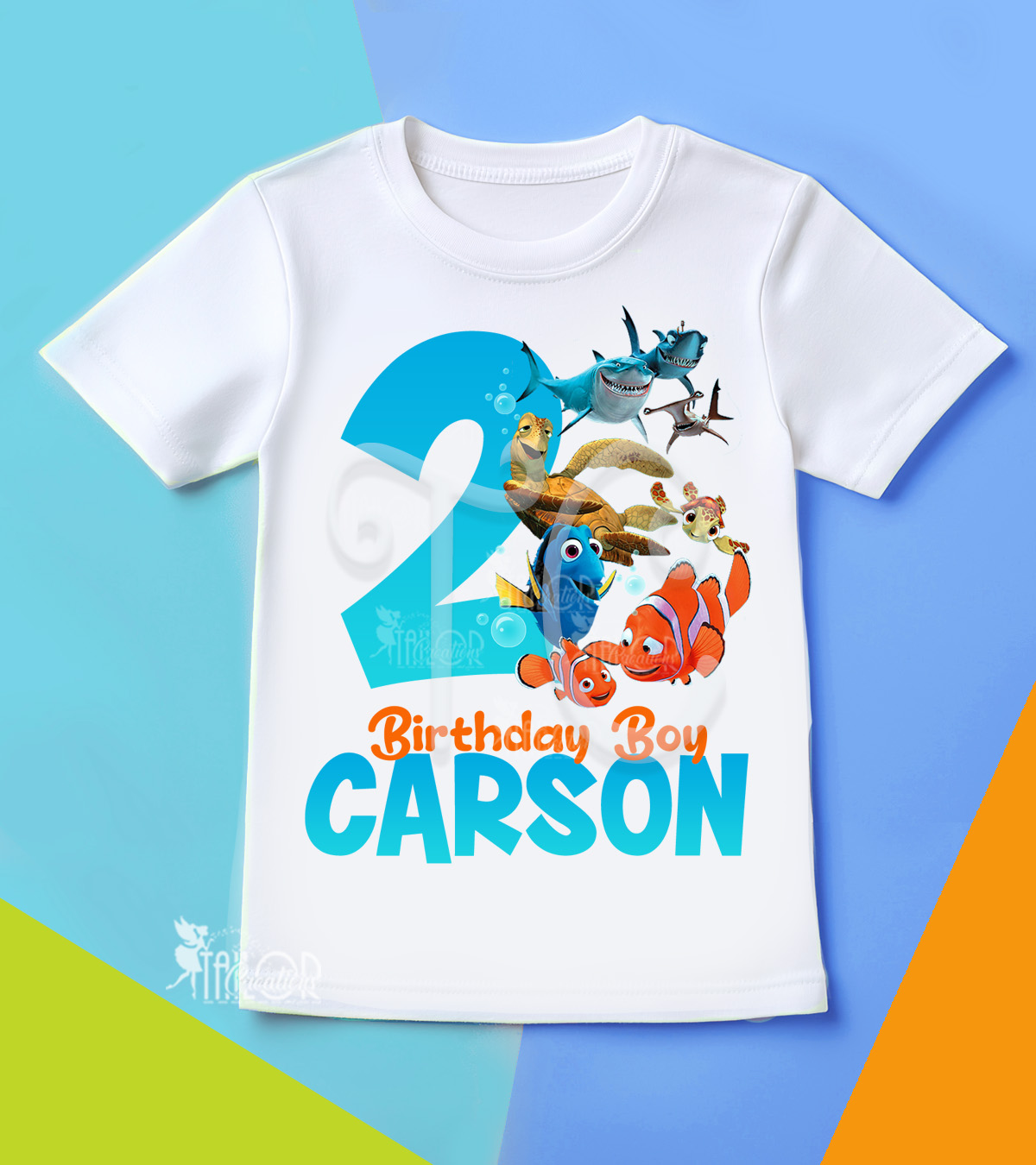 Finding Nemo Custom Birthday Party Tee Shirt - Finding Nemo Birthday Party Outfit Ideas