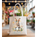 Floral Easter Bunny Custom Tote Bag - Watercolor Easter Personalized Tote Bags