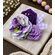 Floral Purple and Lavender Fabric Cluster Hair Clip - Boutique Hair Accessories for Kids and Adults