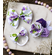 Floral Purple and Lavender Fabric Cluster Hair Clip - Boutique Hair Accessories for Kids and Adults