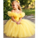 Flower Girl Yellow Tutu Dress - Off Shoulder Baby Toddler Flower girl Dress