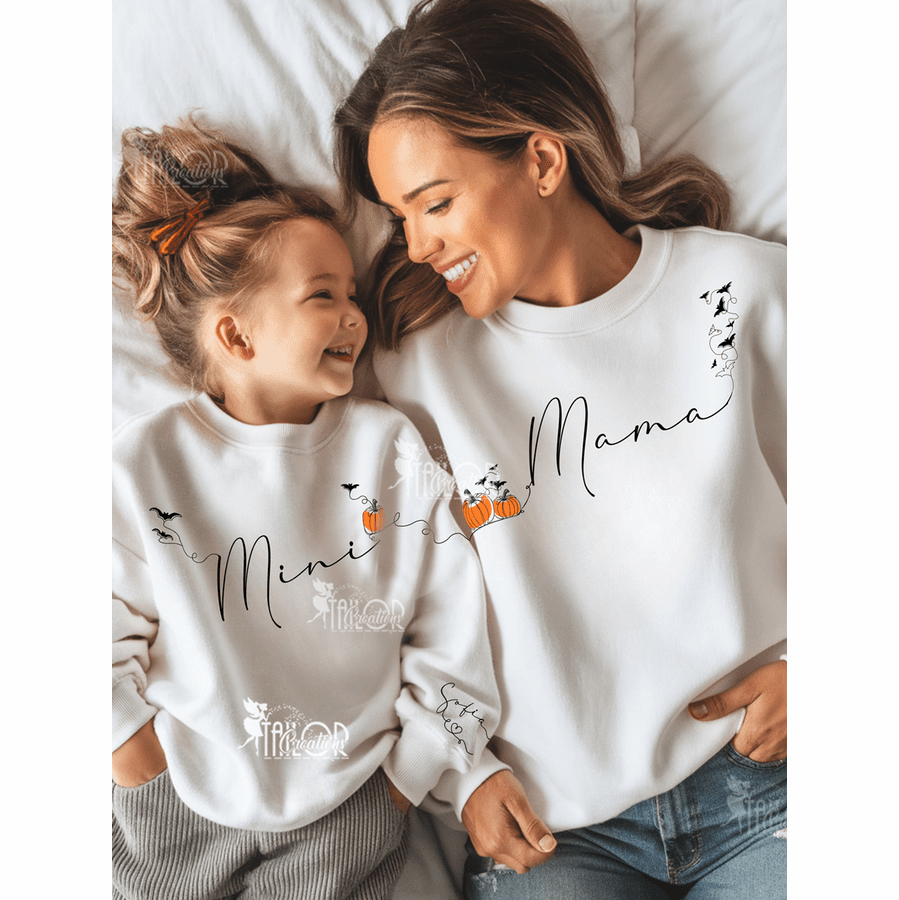 Forever Connected Mama & Mini Matching Fall Sweats Outfit - Matching Family Fall Sweatshirt