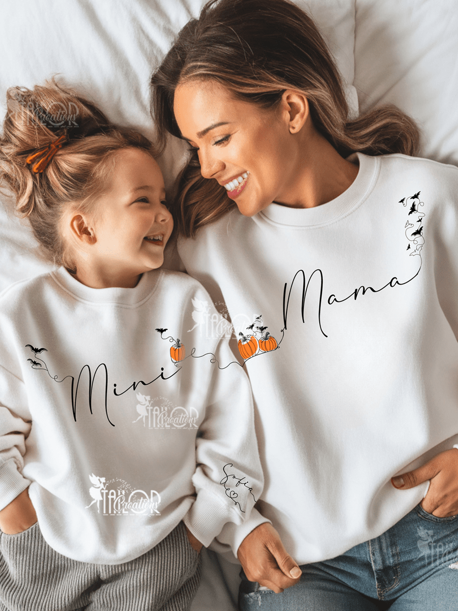 Forever Connected Mama & Mini Matching Fall Sweats Outfit - Matching Family Fall Sweatshirt
