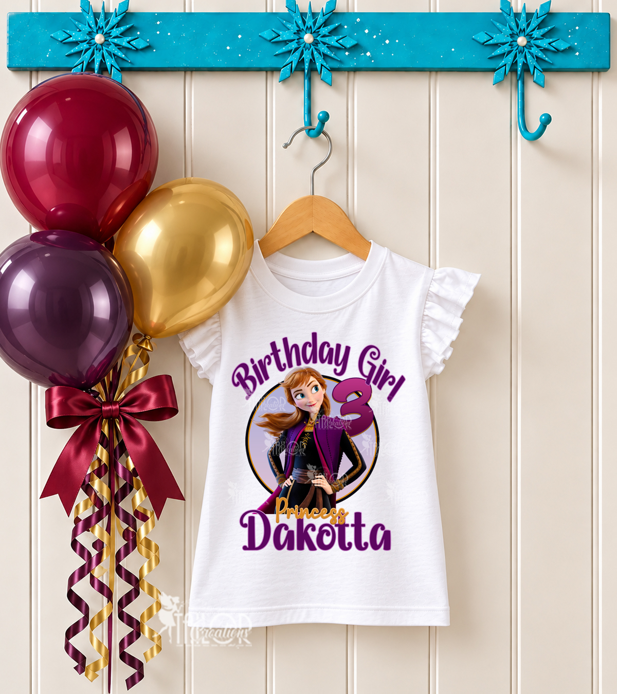 Frozen Anna Birthday Girl T Shirt - Anna from Frozen Birthday Party Tee Toddler Girl