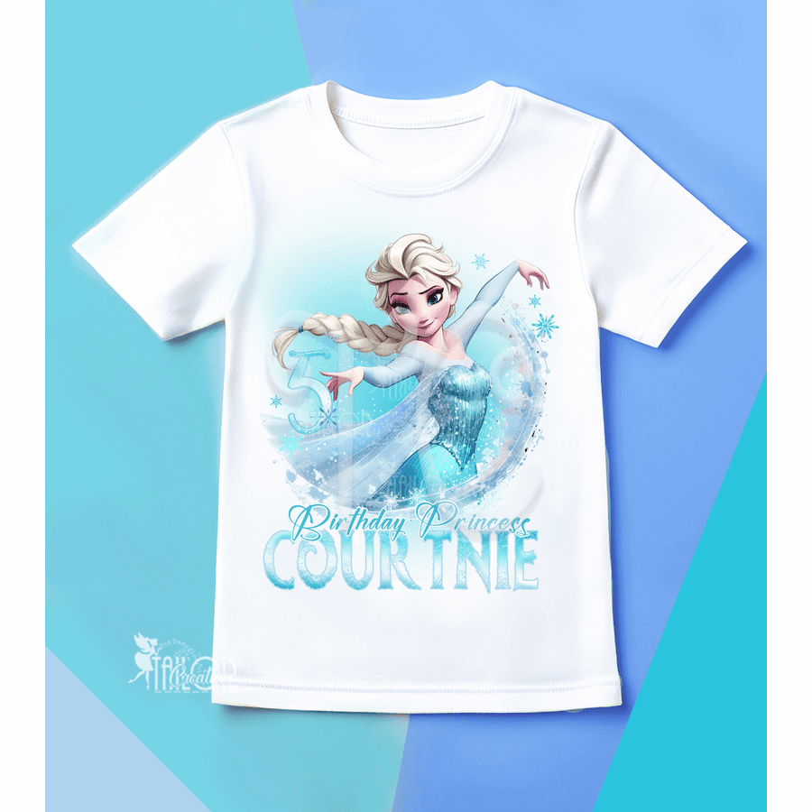 Frozen Elsa Ice Queen Birthday Party Tee Shirt - Frozen Elsa Ice Princess Birthday Outfit Ideas