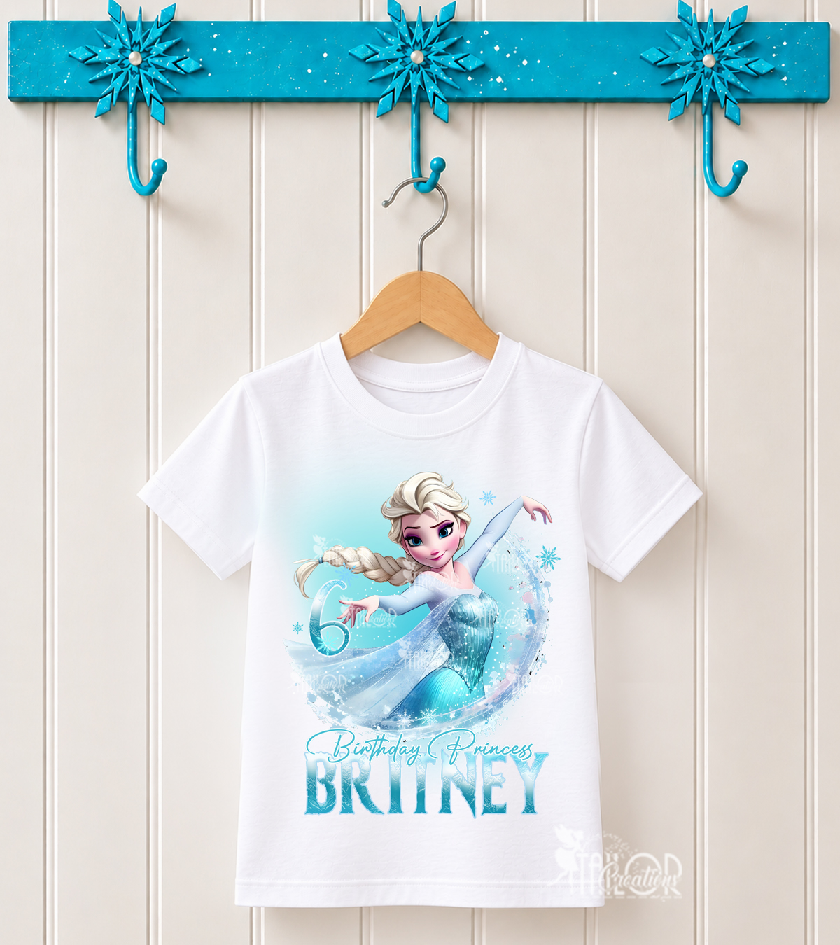 Frozen Ice Princess Personalized Birthday T Shirt - Frozen Birthday Girl Party Shirt