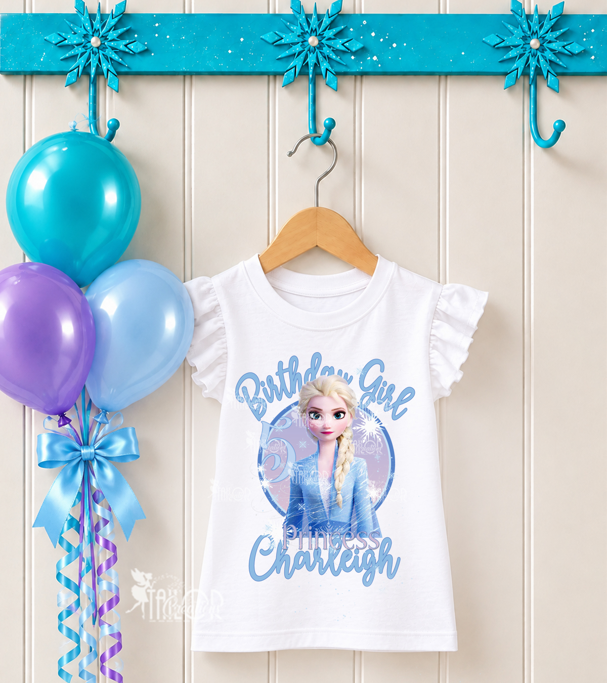 Frozen Princess Elsa Custom Birthday Girl Shirt - Elsa Frozen Birthday Party Shirt Outfit