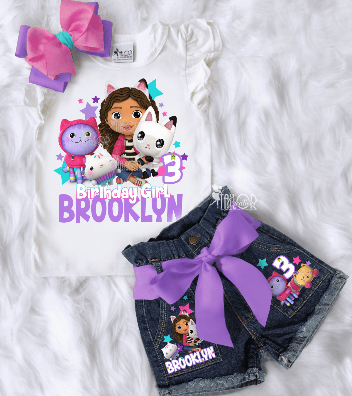 Gabbys Dollhouse Birthday Outfit Ideas - Gabby Dollhouse Denim Birthday Outfit Toddler Girl