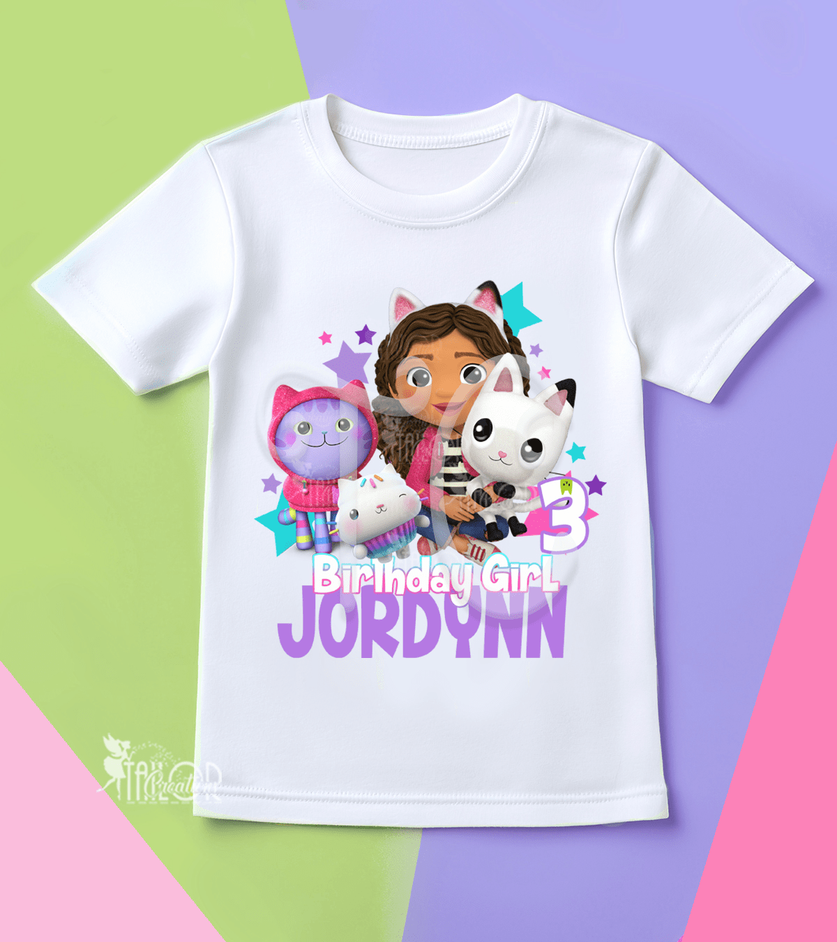Gabbys Dollhouse Birthday Party Tee Shirt - Gabby Dollhouse Toddler Birthday Party Outfit Ideas