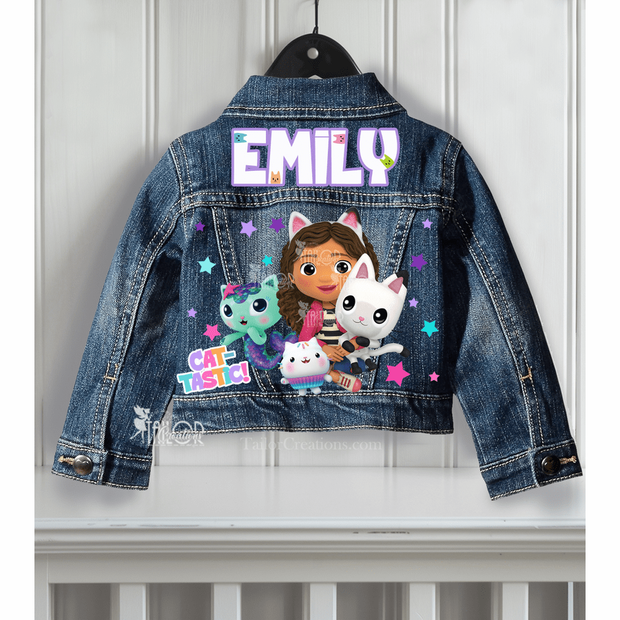 Gabbys Dollhouse Denim Jacket - Custom Jean Jacket for Toddler Girls