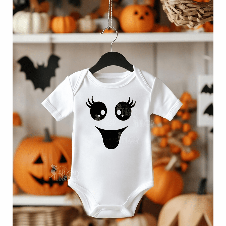 Ghost Face Halloween Costume Tutu - Ghost 1st Birthday Outfit Baby Toddler