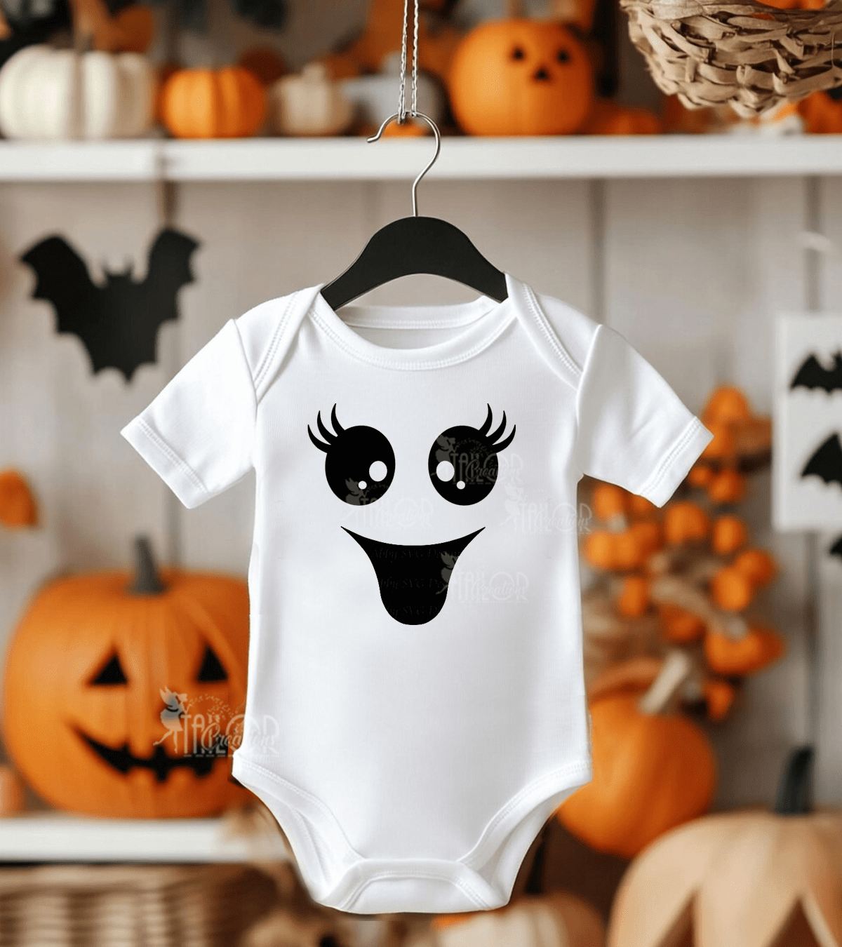 Ghost Face Halloween Costume Tutu - Ghost 1st Birthday Outfit Baby Toddler