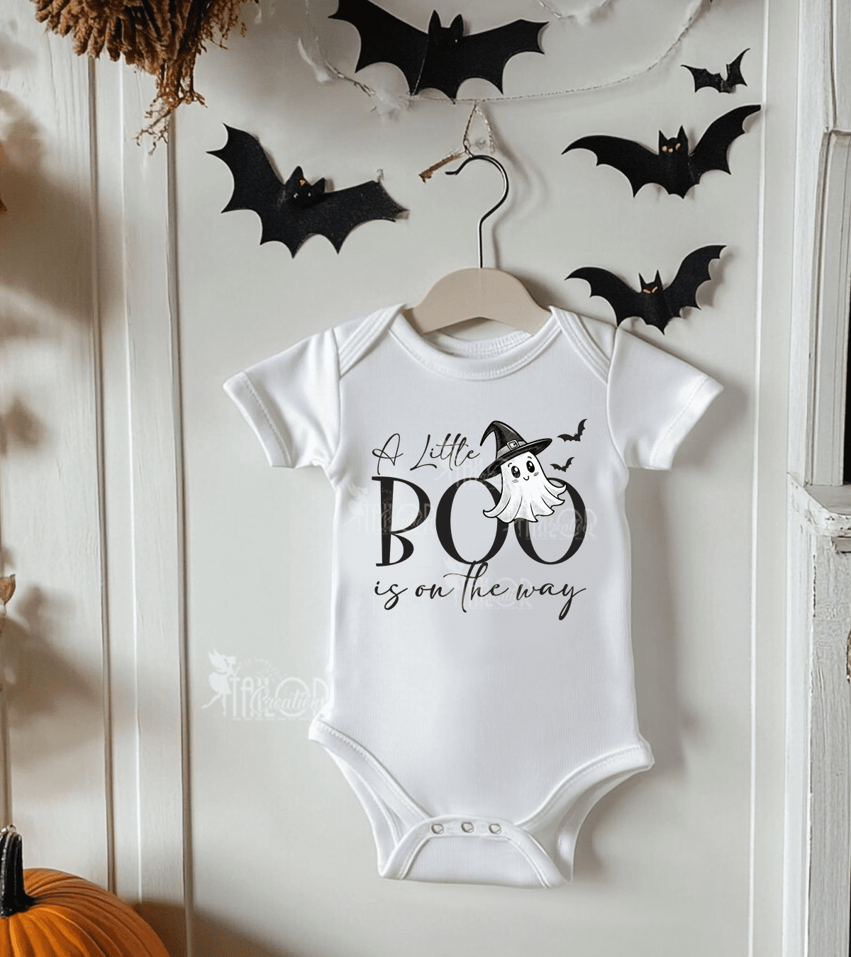 Ghost Halloween BOO Announcement Bodysuit - Boo Pregnancy Announcement Outfit Gift Set
