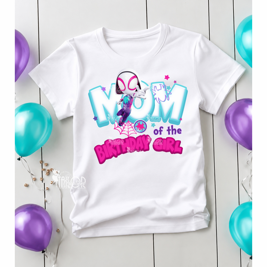 Ghost Spider Family Matching Birthday Tees Shirt - Disney Marvel Spidey Girl Birthday T Shirt