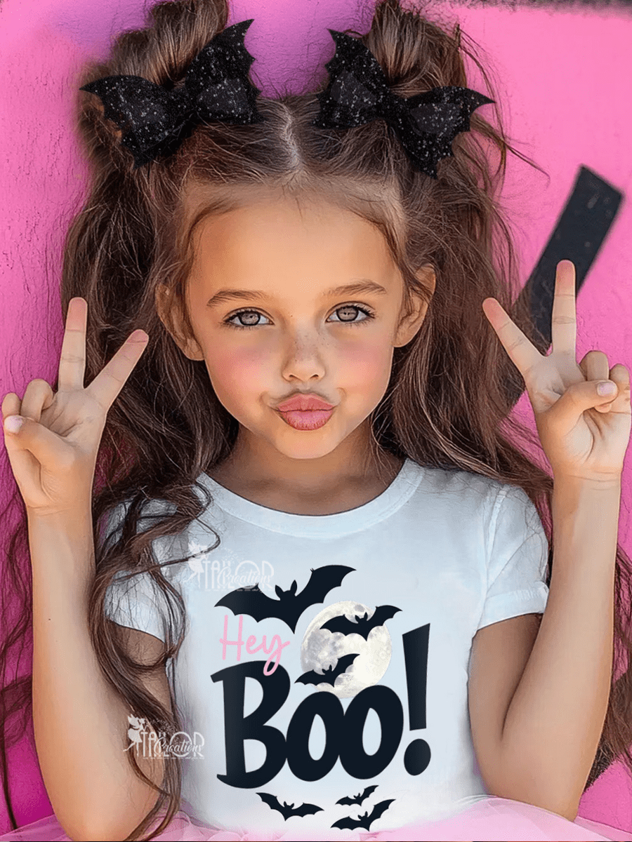 Glitter Bats Hair Bows - Halloween Bats Wing Bow Clip for Toddler Girls