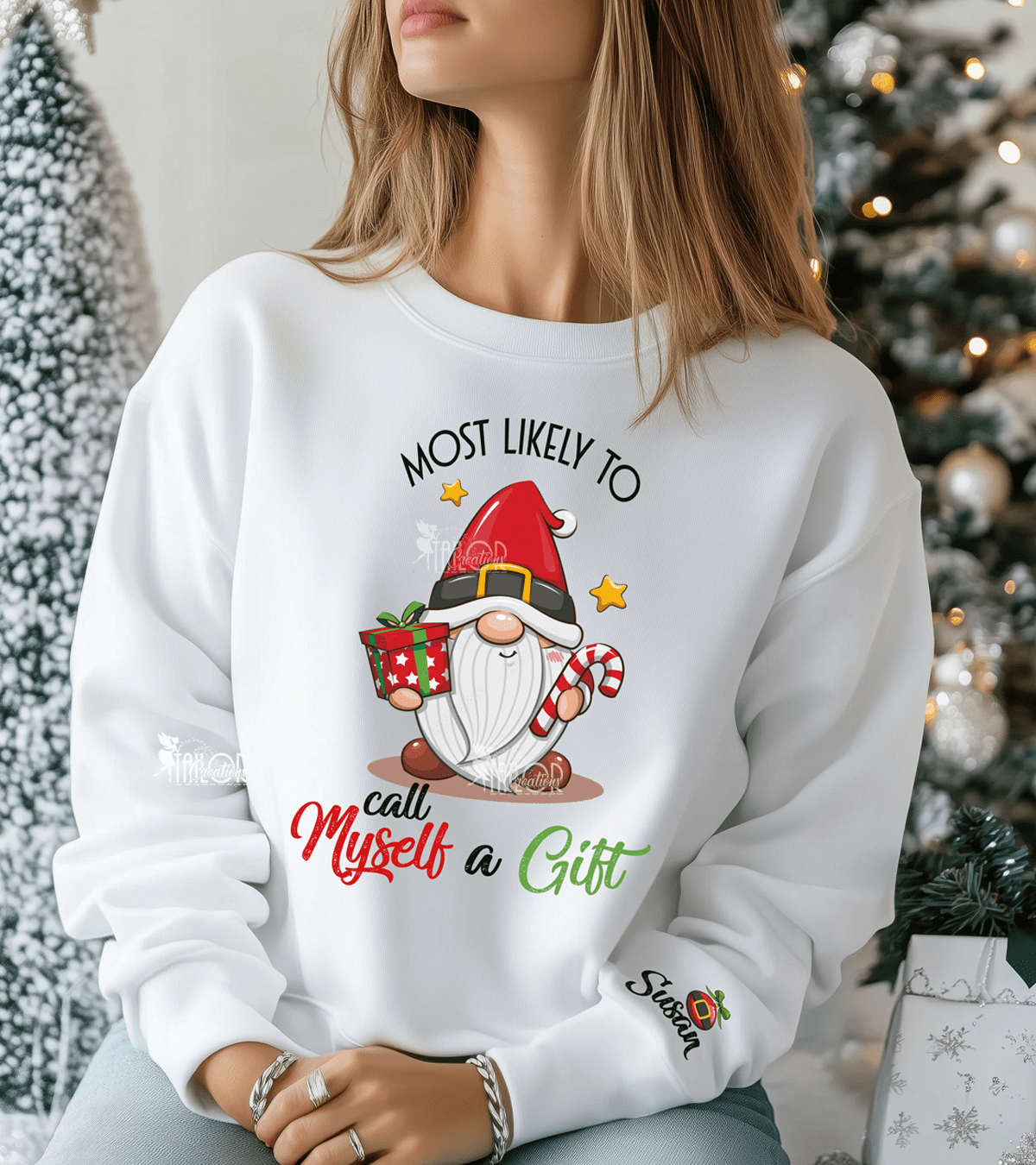 Gnome Most Likely To Christmas Sweater - Funny Matching Christmas Sweatshirts Tee Shirt