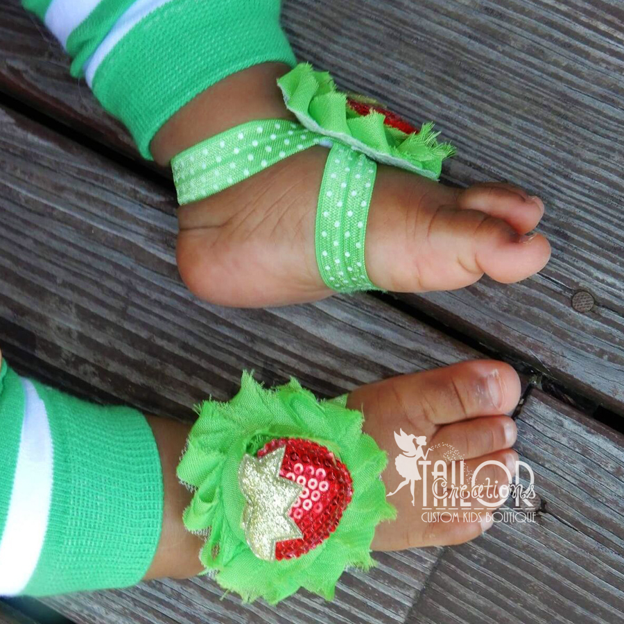 Green and White Stripe Leg Warmers