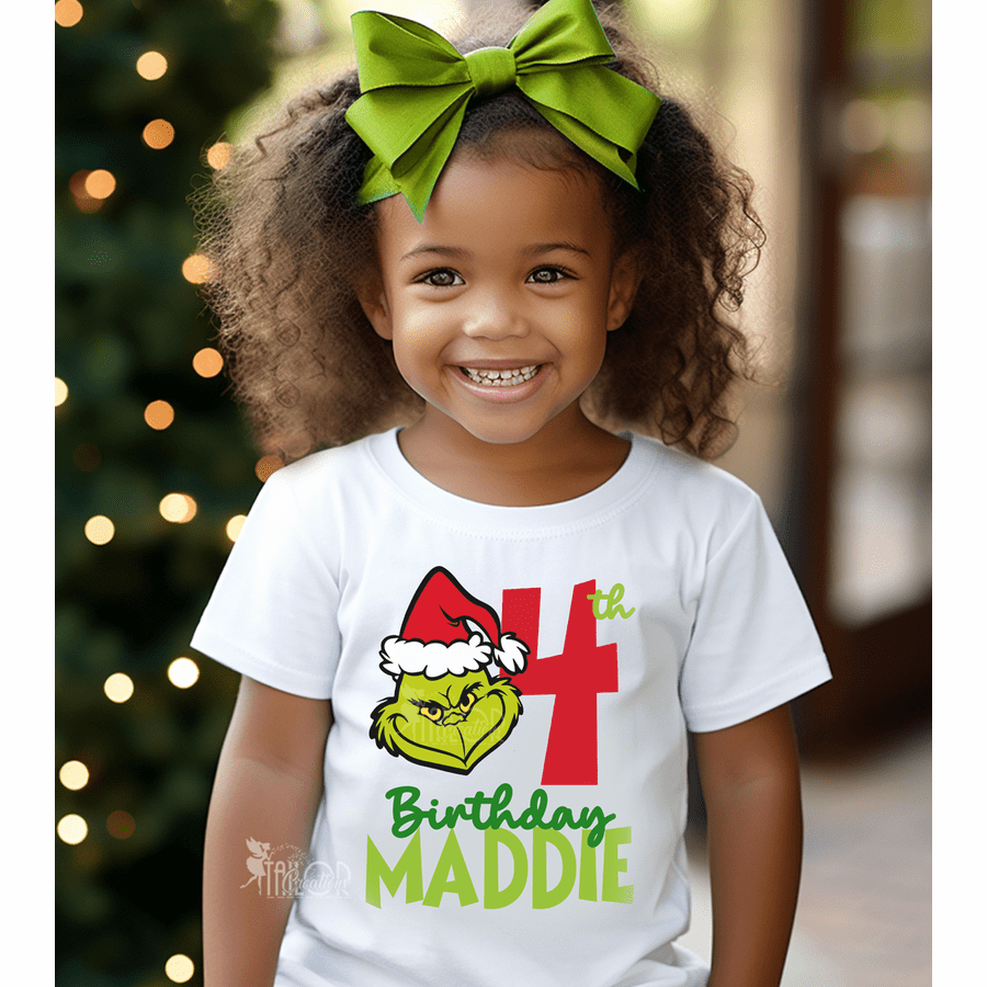 Grinch Birthday Tee Shirt - Grinch Whoville Birthday Outfit Baby/Toddler/Kids