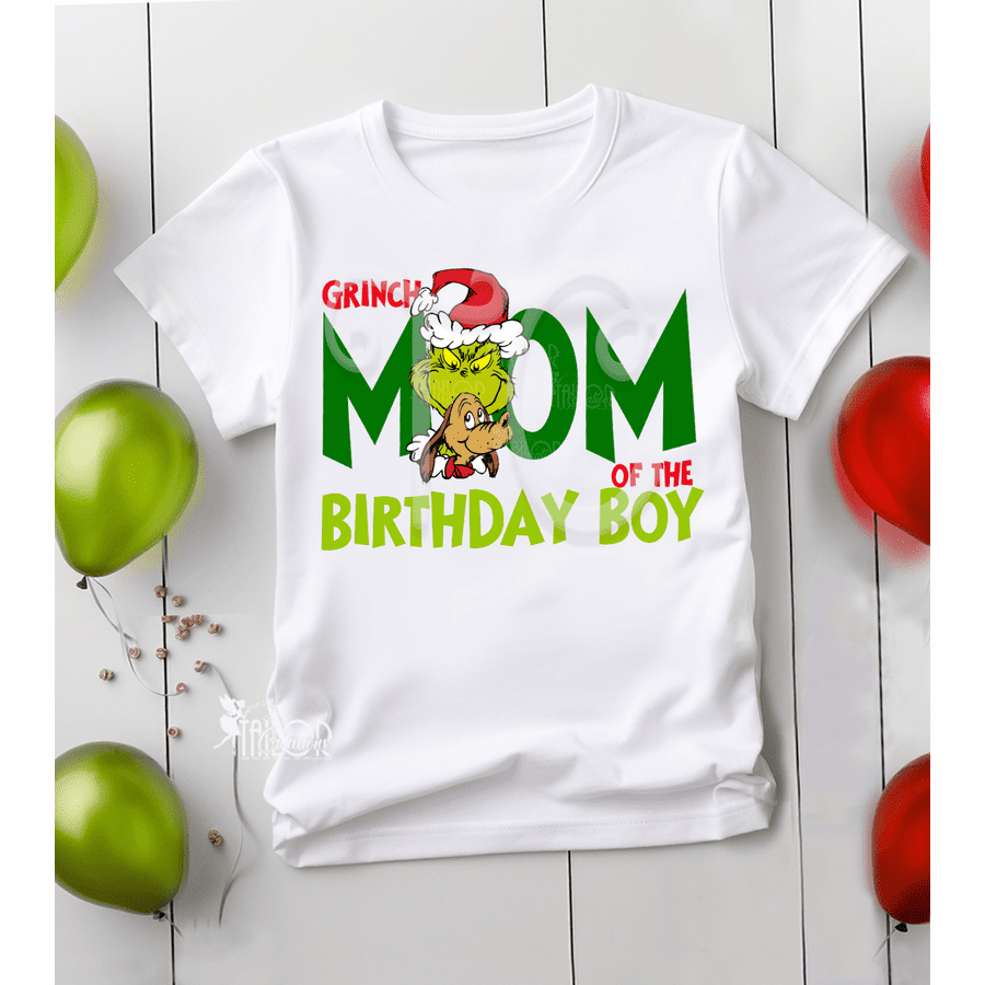 Grinch Squad Matching Family Birthday Party Tee Shirt - Grinch Matching Adult Shirt